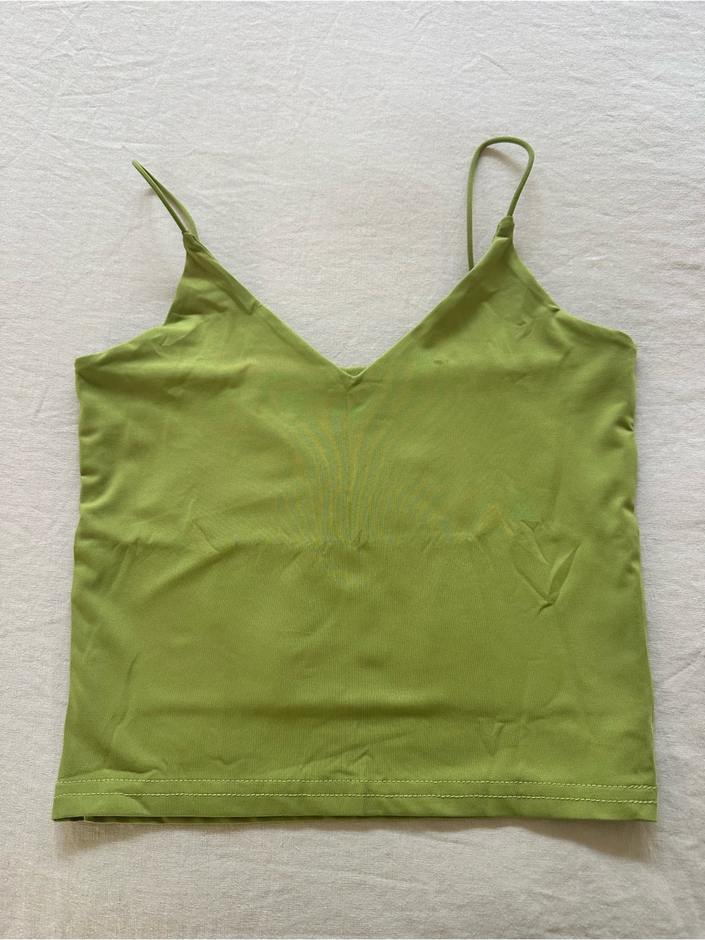 Amazon Green V-Neck Spaghetti Strap Camisole